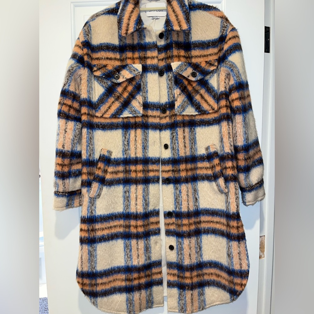 Saylor plaid shacket size XS.